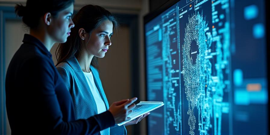 Ingénieurs testant un prototype logiciel de vision par ordinateur